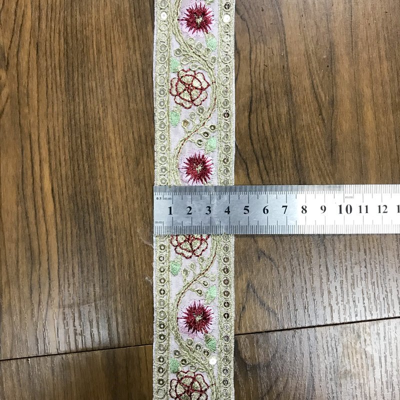 Multicolor Florist Embroidery Ribbon Lace Trim Ethnic Sew Accessory Ribbon