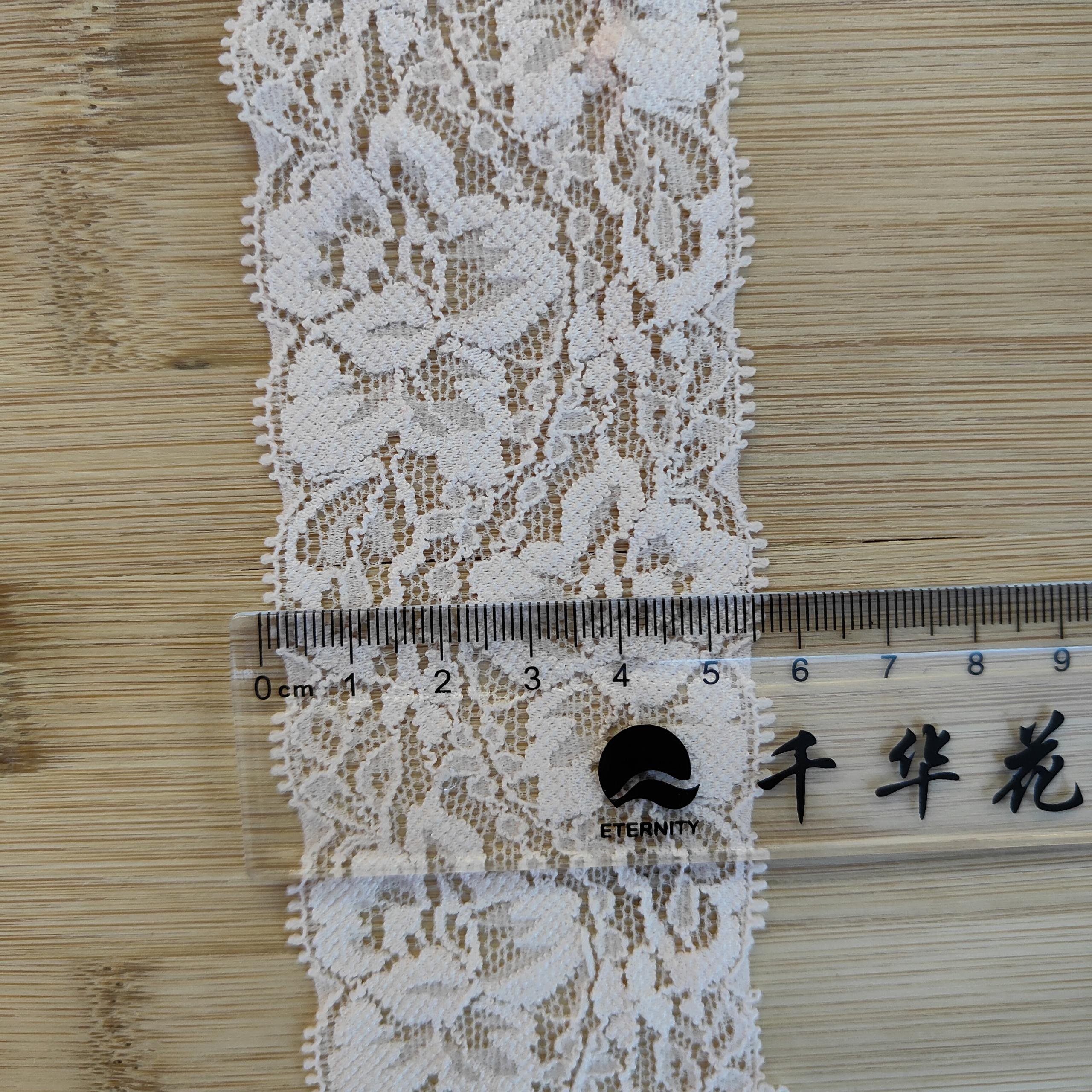 S1183 38-7 5.5cm Stretch elastic Lace Trim Floral Lace Fabric Elastic Lace Ribbons for Crafts and Gift Wrapping Decorating