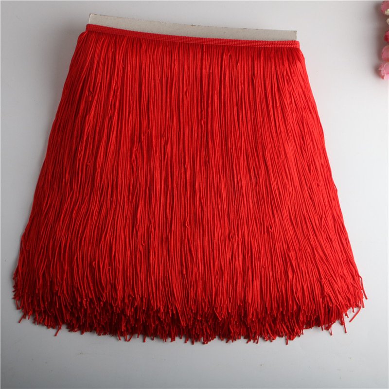 30CM Satin Colorful Polyester Tassel Fringe Lace For Dance Skirt Dress Tassel Fringe Trim