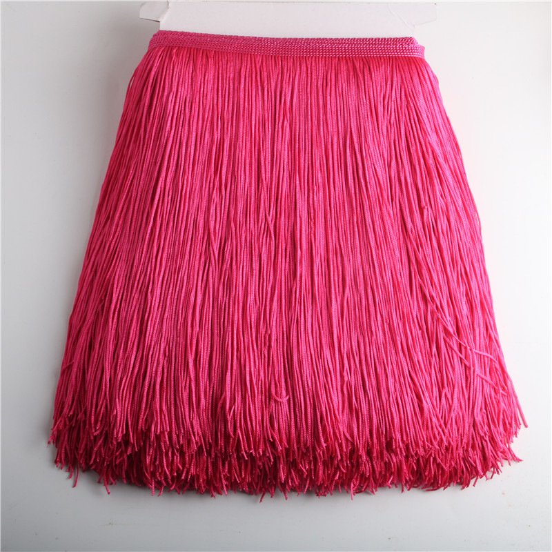 30CM Satin Colorful Polyester Tassel Fringe Lace For Dance Skirt Dress Tassel Fringe Trim
