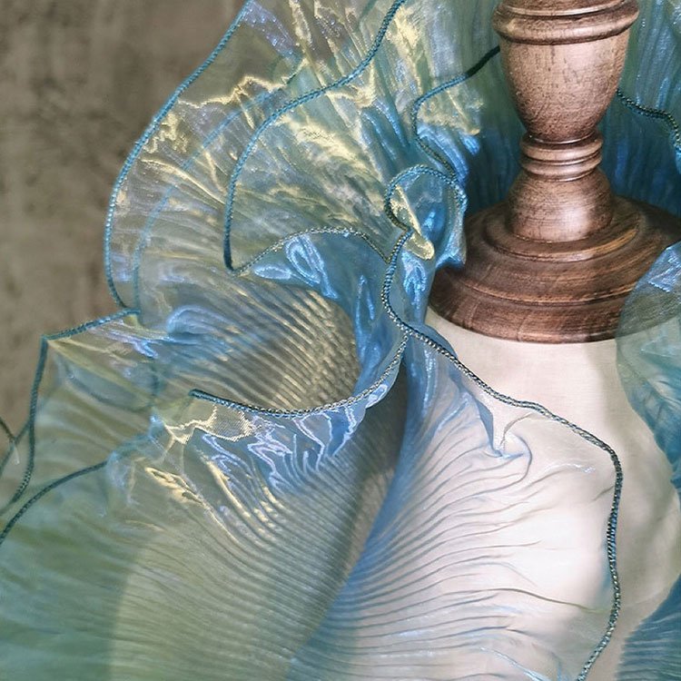 Wedding Bridal Dress Ball Accessories Gown 3D Mermaid Color Organza Ruffle Trimming White Pleated Lace Trim For Clothing