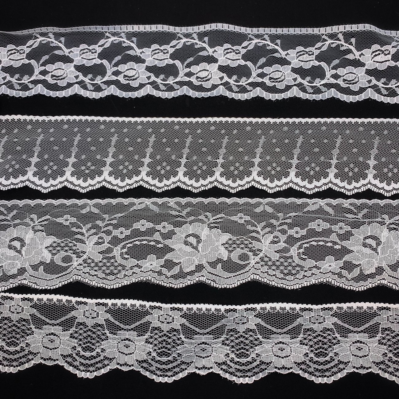 Spot Direct Sales Wholesale White Big Size Mesh Nylon Elastic Lace Trim For Panties