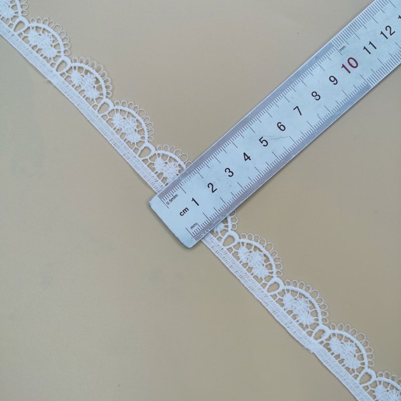 Embroidery Black Lace Ribbons Trimming White Polyester Embroidery Milk Silk Sewing Trim Lace For Dress