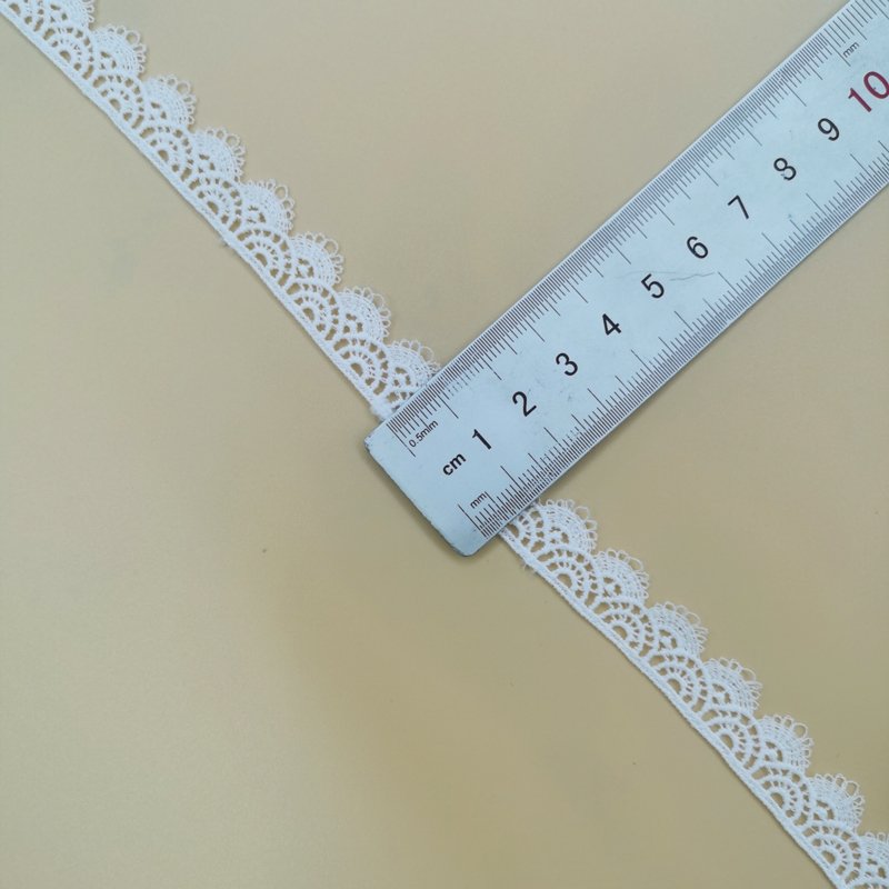 Embroidery Black Lace Ribbons Trimming White Polyester Embroidery Milk Silk Sewing Trim Lace For Dress