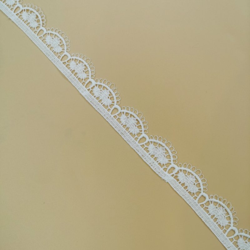 Embroidery Black Lace Ribbons Trimming White Polyester Embroidery Milk Silk Sewing Trim Lace For Dress