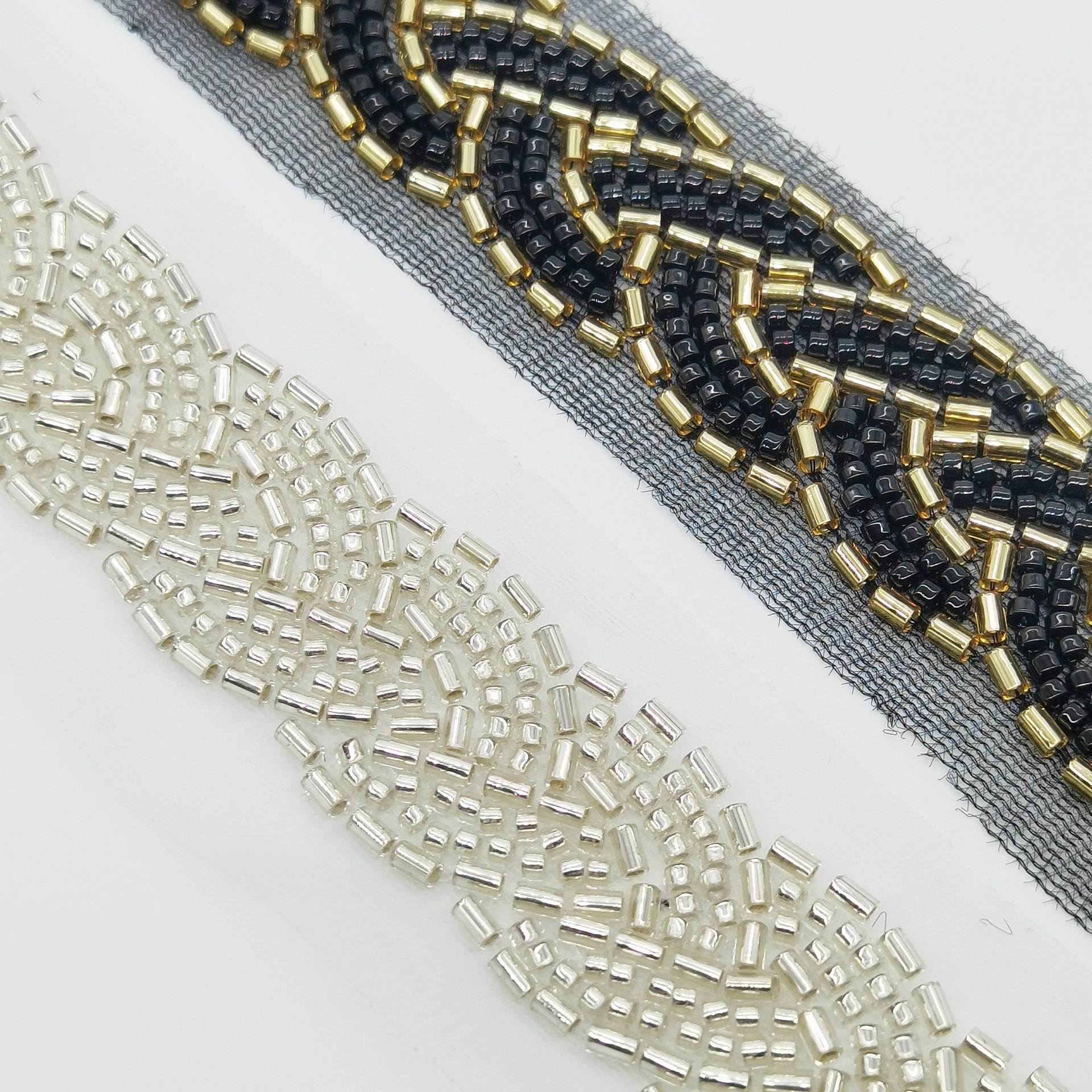 Hot-selling high-quality bridal trimming 3D Flower Lace Trim multi-color custom bead lace trim