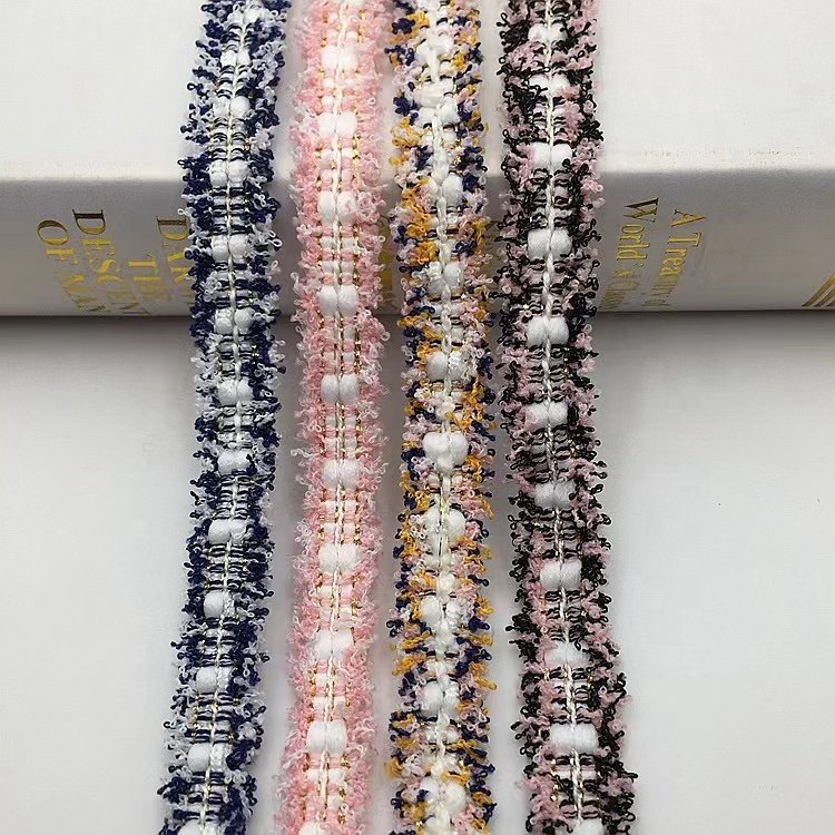 20mm Glitter Braided Macrame Crochet Lace Trim Hair Clip Headband Costume Sewing Craft