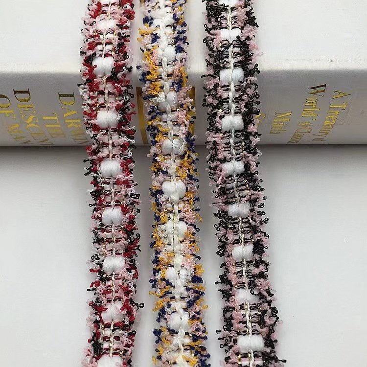 20mm Glitter Braided Macrame Crochet Lace Trim Hair Clip Headband Costume Sewing Craft