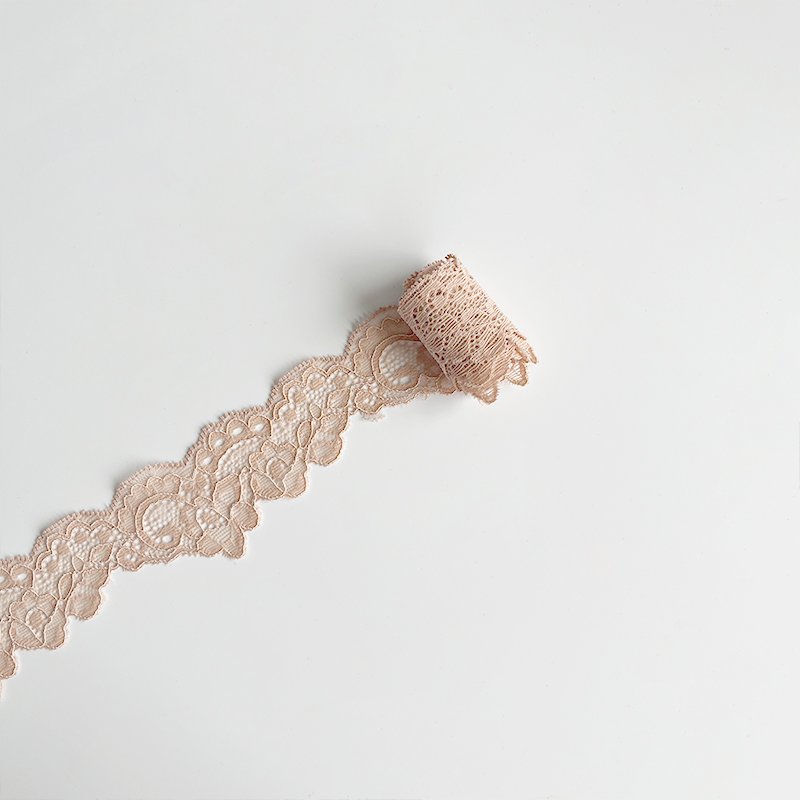 Professional Factory Cotton Spandex Colorfast Stretchy Lace Trim For Cushions