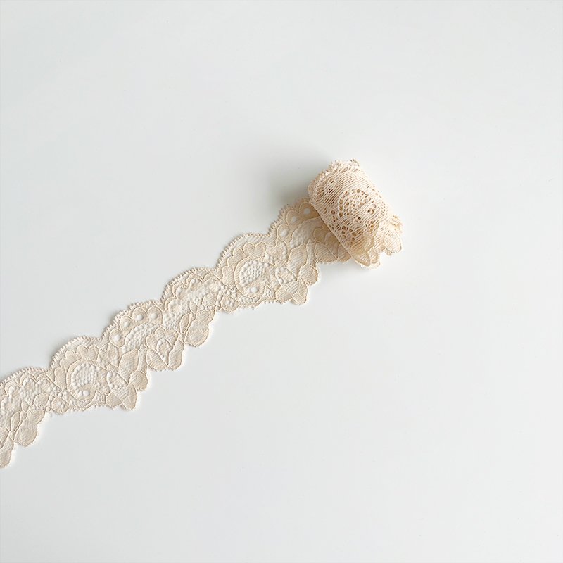 Professional Factory Cotton Spandex Colorfast Stretchy Lace Trim For Cushions