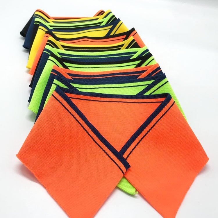 1x1 Flat Knit Rib T Shit Neckline Trim Rib Poly Fill Polo Collar And Hard Stripes Ribbed Fabric