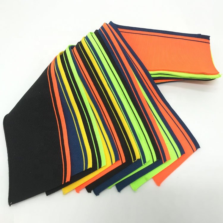 1x1 Flat Knit Rib T Shit Neckline Trim Rib Poly Fill Polo Collar And Hard Stripes Ribbed Fabric