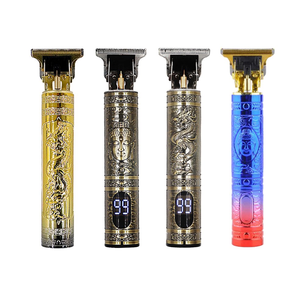 Men's Electric Wet/Dry Trimmer with Replaceable Head Waterproof Body and Groin Hair Trimmer for Shaving