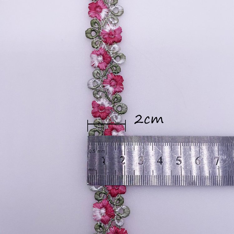 Pants lace trim by the yard FABRIC FOR DRESS Colorful embroidery small flower lace accessories