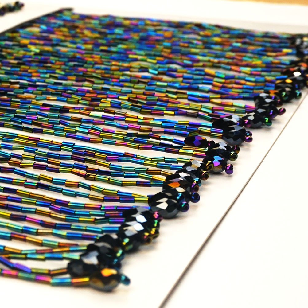 8cm colorful Tube Beaded Tassel Fringe Lace Trim For Wedding Evening Dress Clothes Decoration Accessories