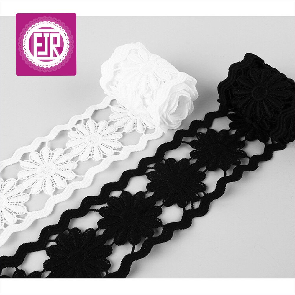 2 inches wide flower lace trim for garment