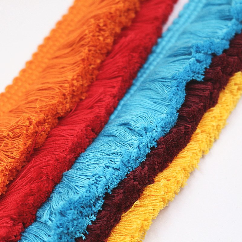 Stock 3.8CM Wide Fringe Tassel Trim Multi-Colored Lace Trim Fringe Trim Lace For Sewing Crafts Clothing Curtains