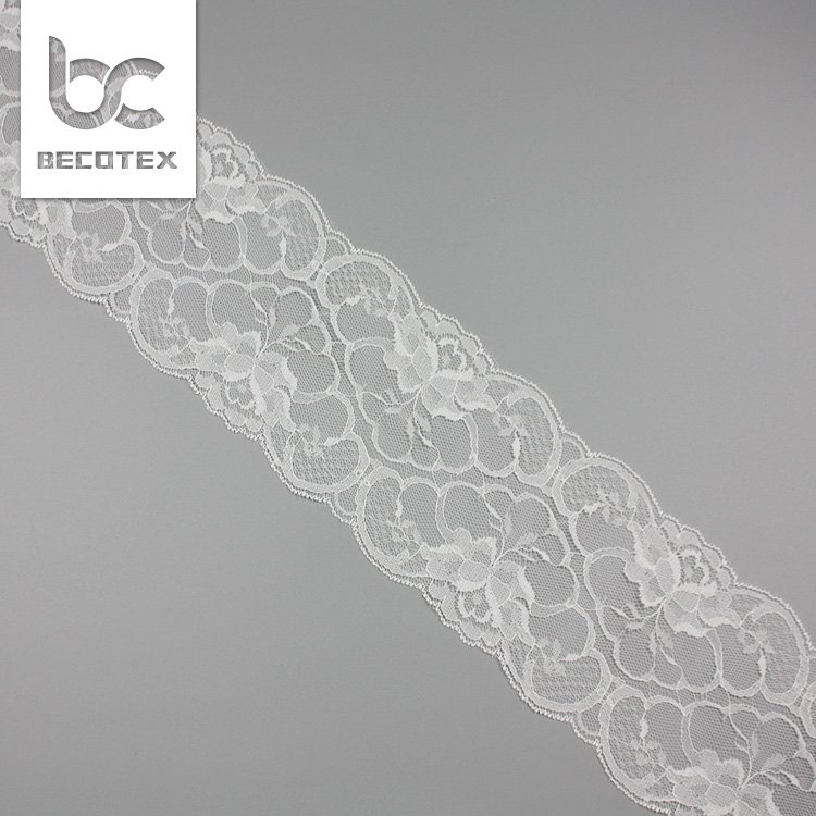 high quality stretch nylon lace trim for bra and underwear wedding decoration