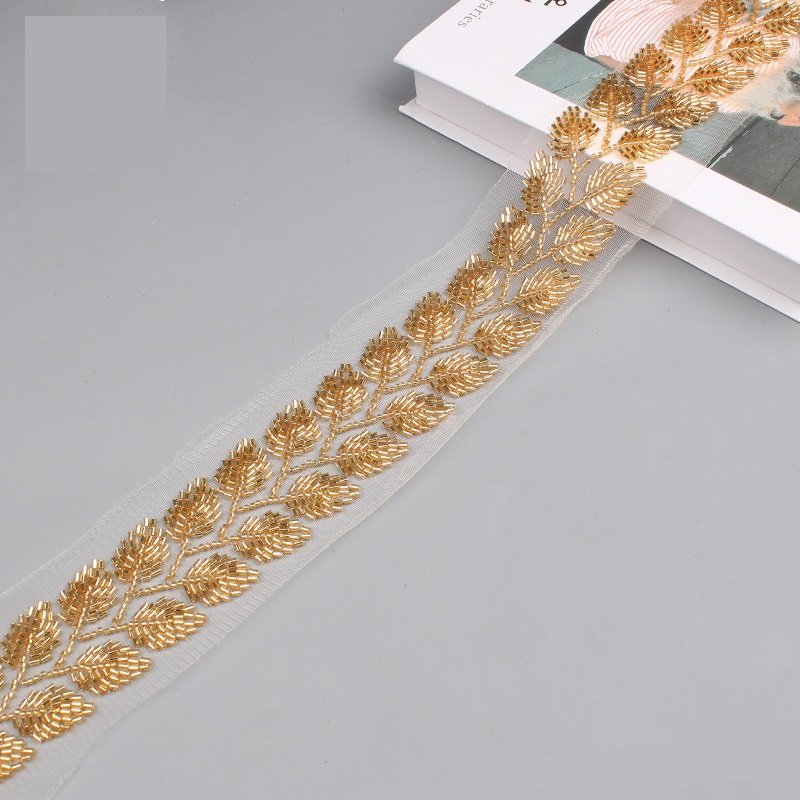 Wholesale Price Sequin Embroidery Lace Fabric Lace Trim Embroidery Lace Fabric For Dresses