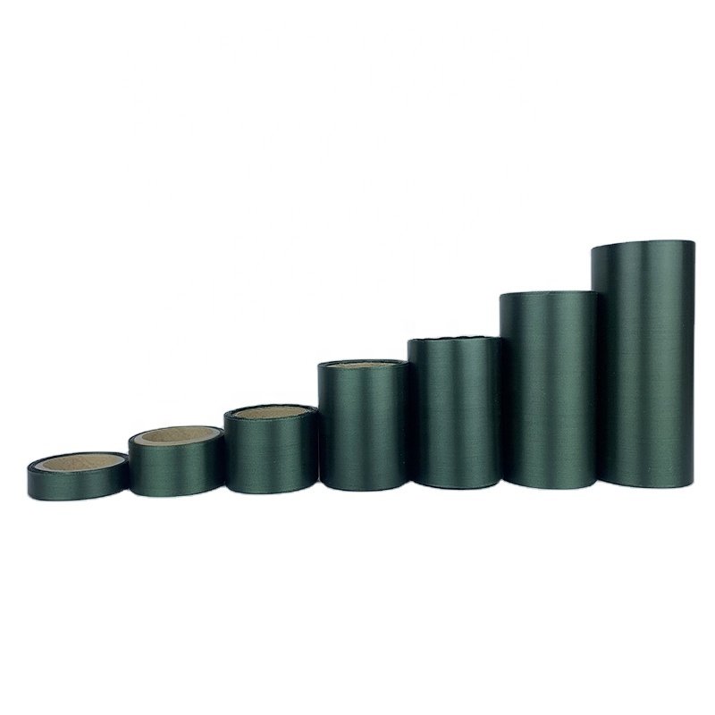 Polyester silk ribbon washcare textile ribbon customized printed color satin ribbon roll petrol gift flower packaging