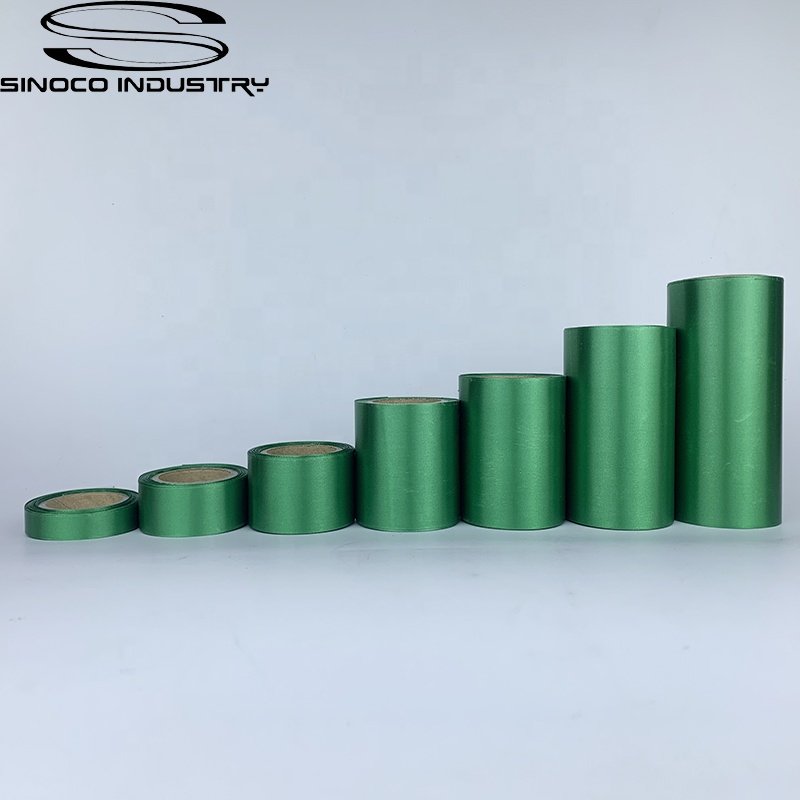 Polyester silk ribbon washcare textile ribbon customized printed color satin ribbon roll petrol gift flower packaging