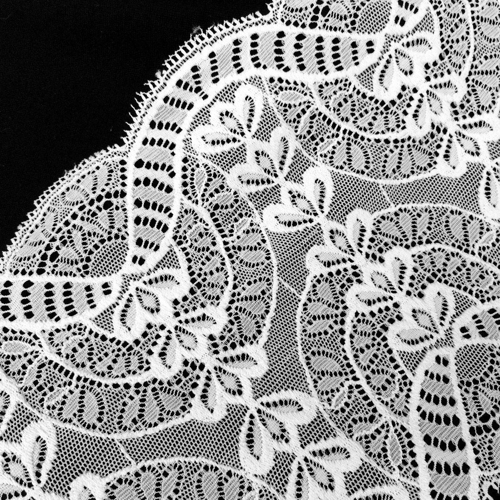 18cm wide scalloped border white lace trim