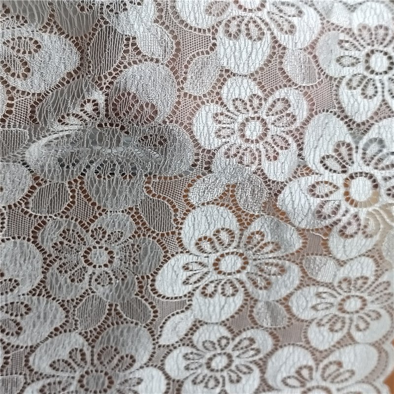 Professional Elastic Lace Trim High Quality Nylon Spandex Knitting with Flower Decoration for Accessory Supplies