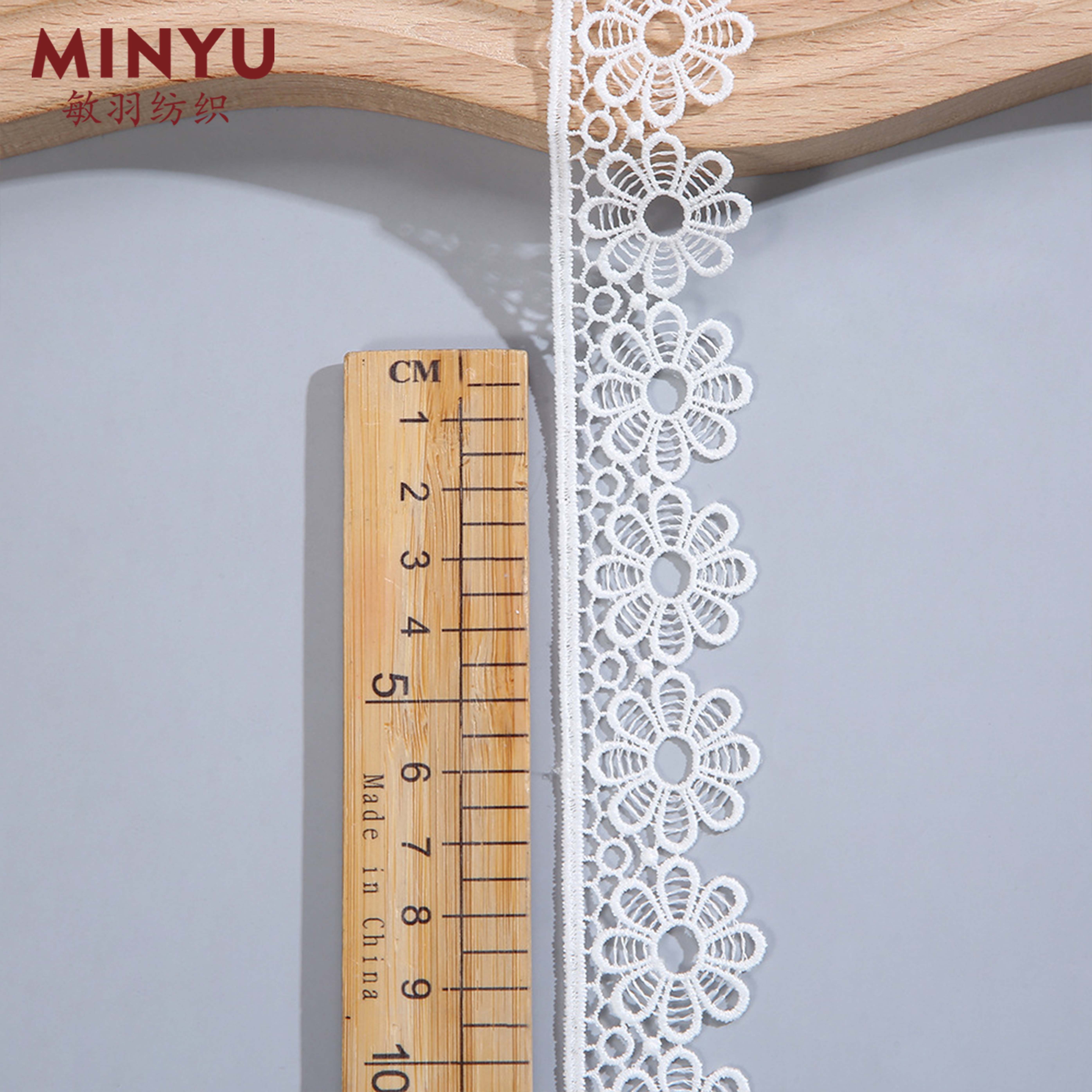 2024 Popular Wholesale Embroidery White Milk Silk Lace Trimming Vintage Soft Polyester Lace For Women's Dresses Lace