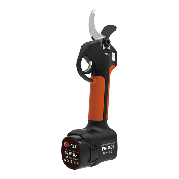 Professional Largen Blade Opening Tree Branch trimming 35mm Progressive Cutting Cordless Electric Pruning Shear With LCD Screen