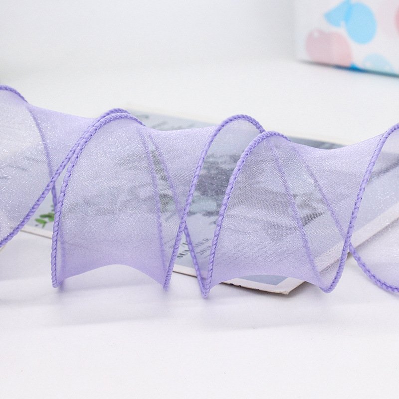Fashion Colourful Custom Yarn Ribbon For Gift Packaging Ribbons Roll Satin Ribbon With Logo