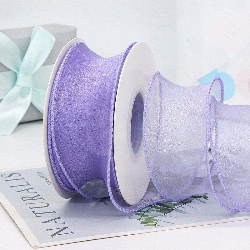 Fashion Colourful Custom Yarn Ribbon For Gift Packaging Ribbons Roll Satin Ribbon With Logo