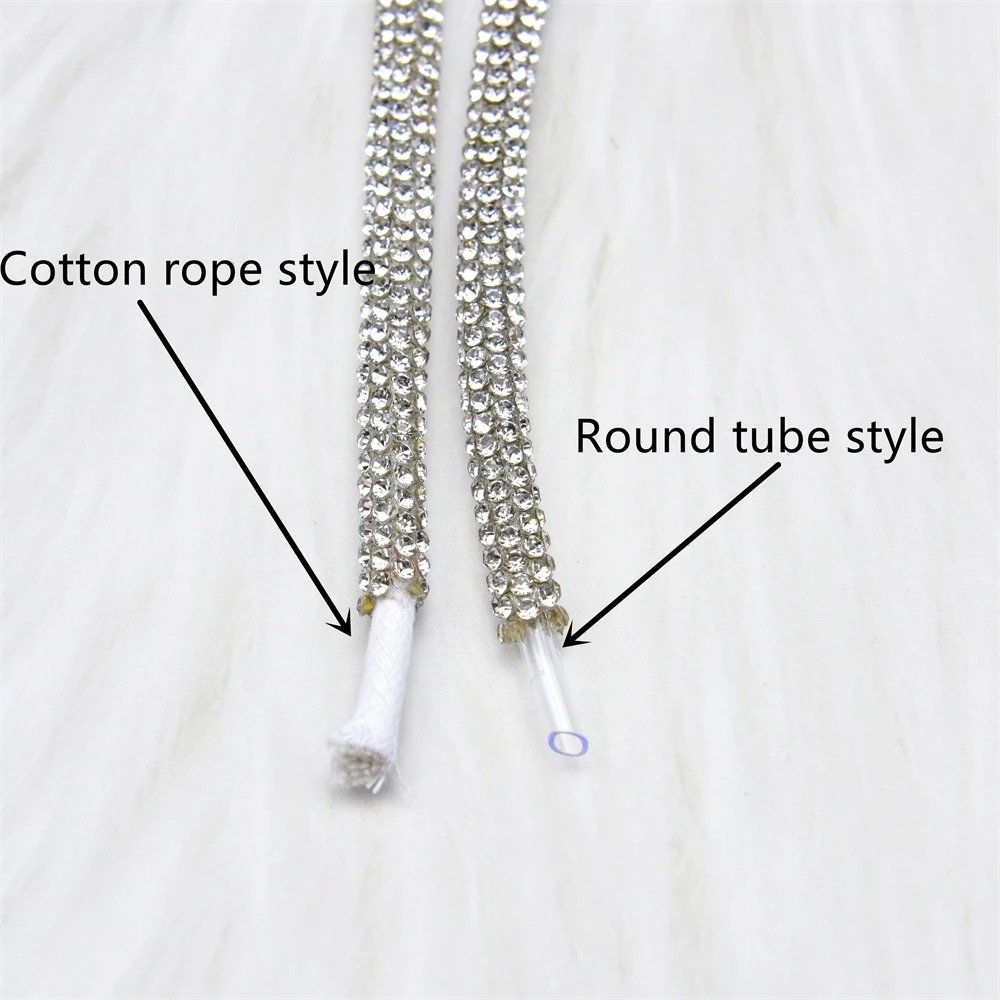 Honor of crystal 6mm Round Shape Rhinestone Rope Trimming Crystal String Bling Drawstring For Clothing Diy Bows