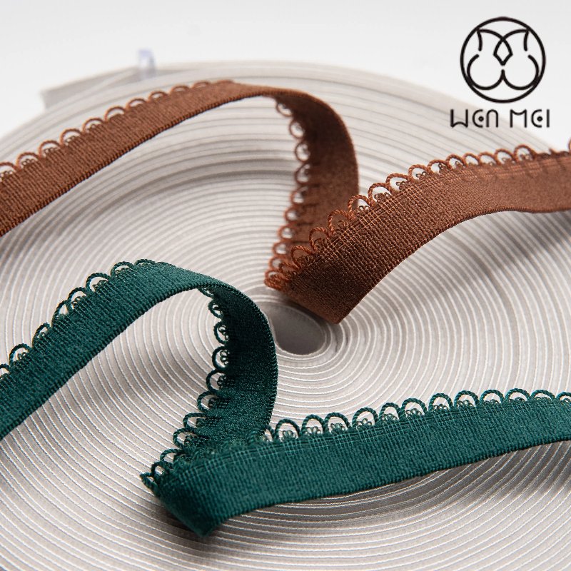 Manufacturer elastic lace trimmed nylon elastic band clothing picot underwear elastic