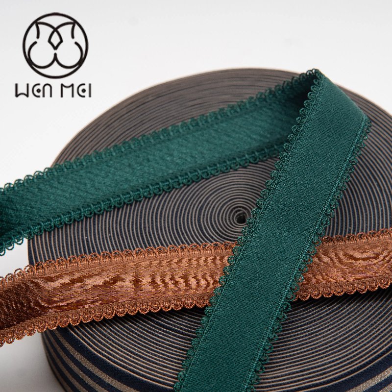 Manufacturer elastic lace trimmed nylon elastic band clothing picot underwear elastic