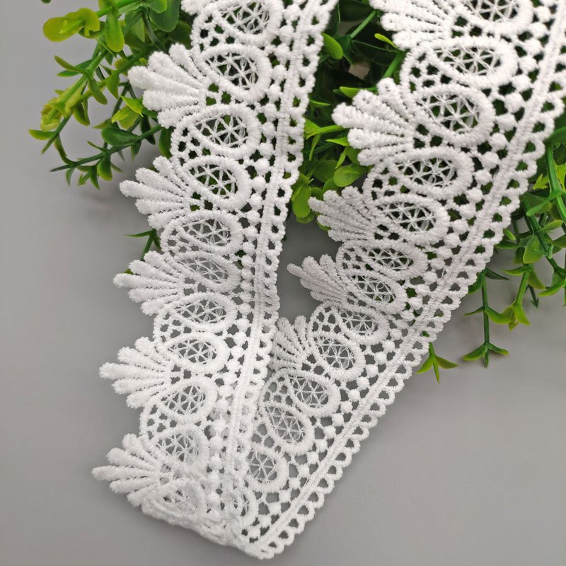 2022 New Arrival Custom Flower Design Lace Trim For Ladies Bride Dress