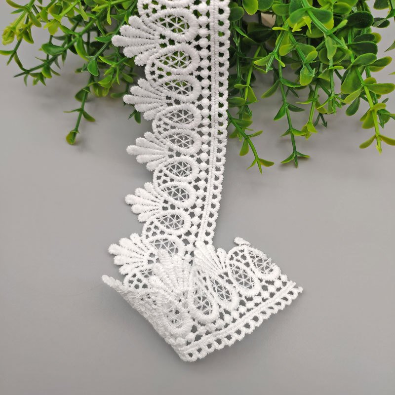 2022 New Arrival Custom Flower Design Lace Trim For Ladies Bride Dress