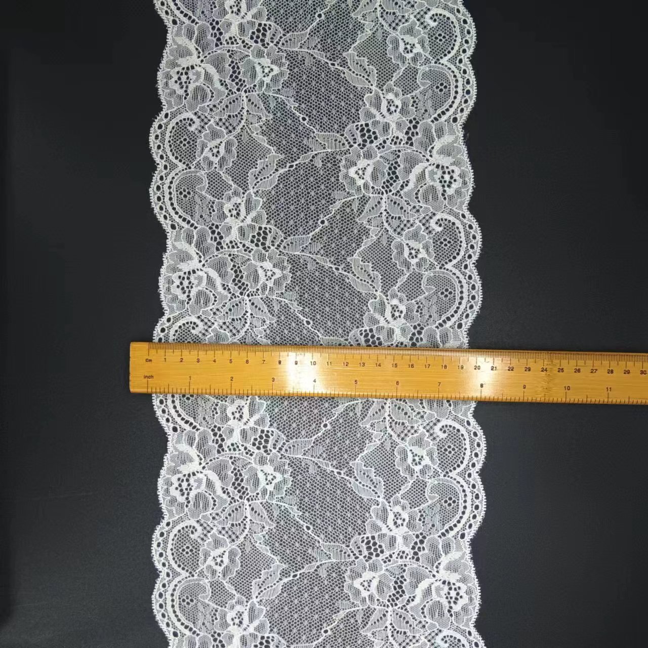 Elegant Floral Voile 20 cm Elastic Nylon Spandex Border Tulle Border Lace Trim for Underwear & Lingerie Accessories