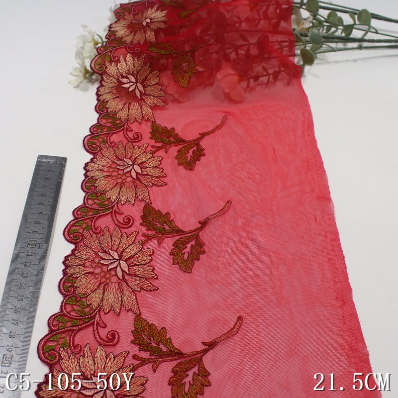 China Fashion High Quality Lingerie Accessories Lace Trim encajes bordados soft black Embroidered Lace Fabric For Evening Dress