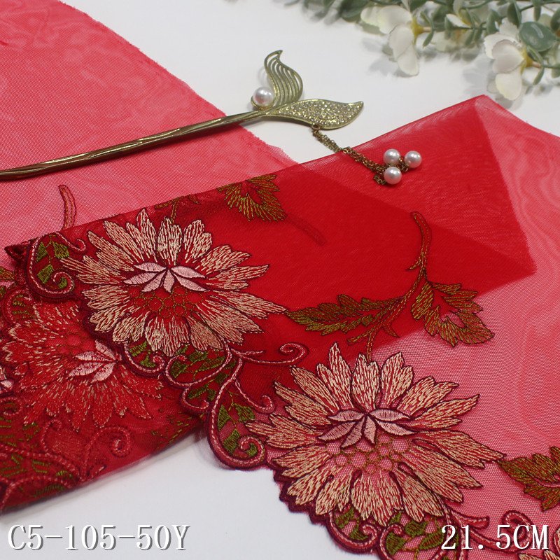 China Fashion High Quality Lingerie Accessories Lace Trim encajes bordados soft black Embroidered Lace Fabric For Evening Dress