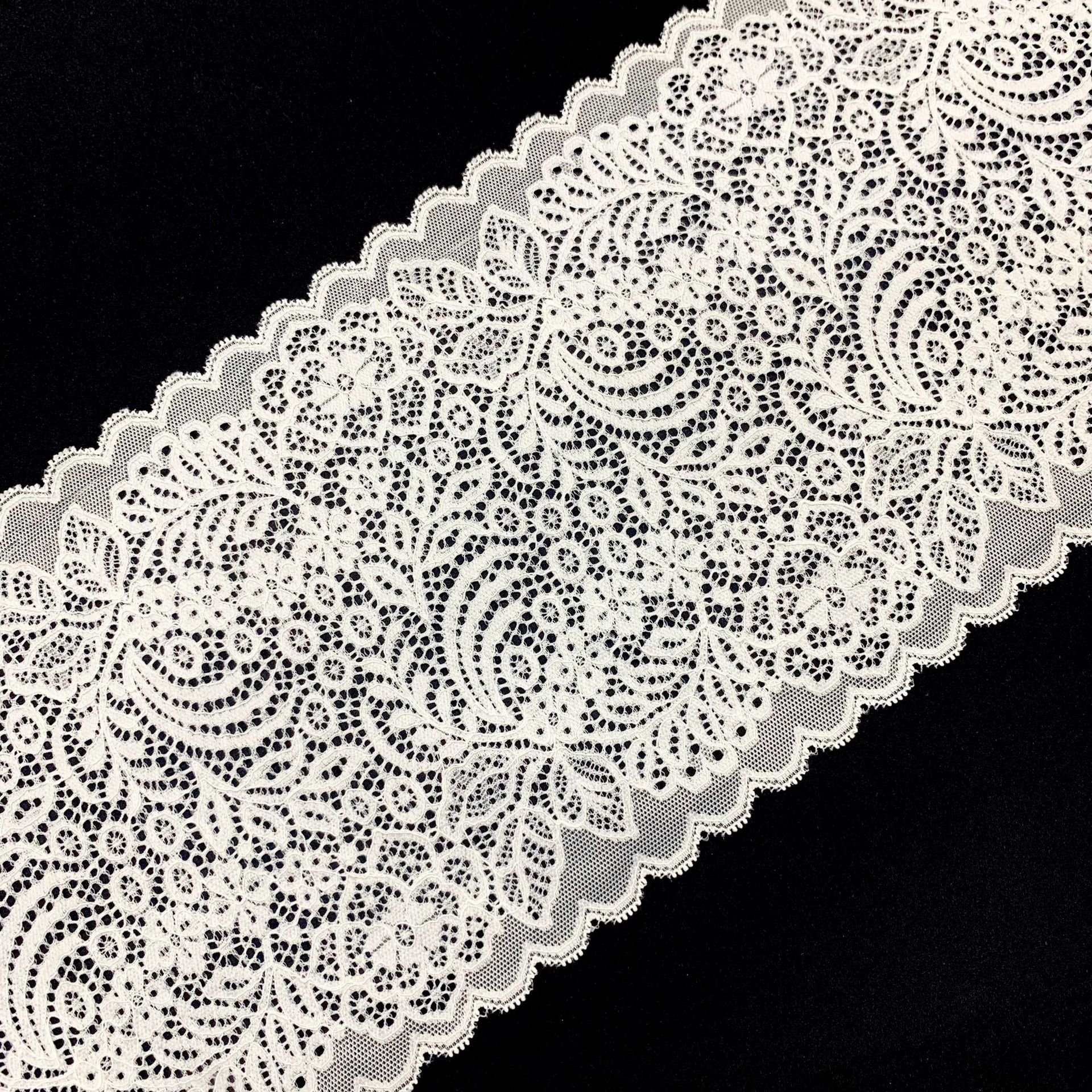 Nylon double wave elastic lace big edge underwear accessories weeding lace trim