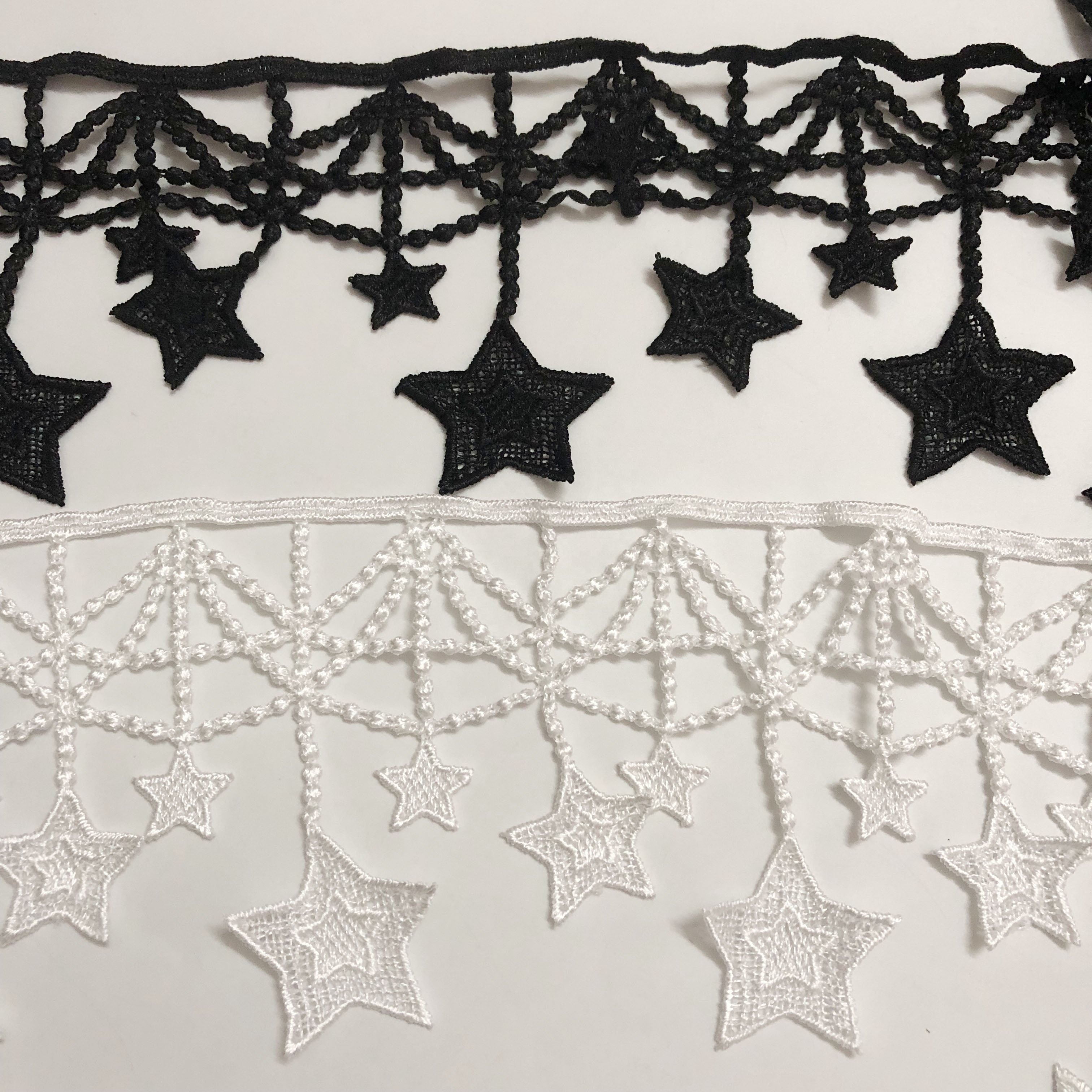 Factory manufacture star style water soluble lace trim embroidery LT2286B