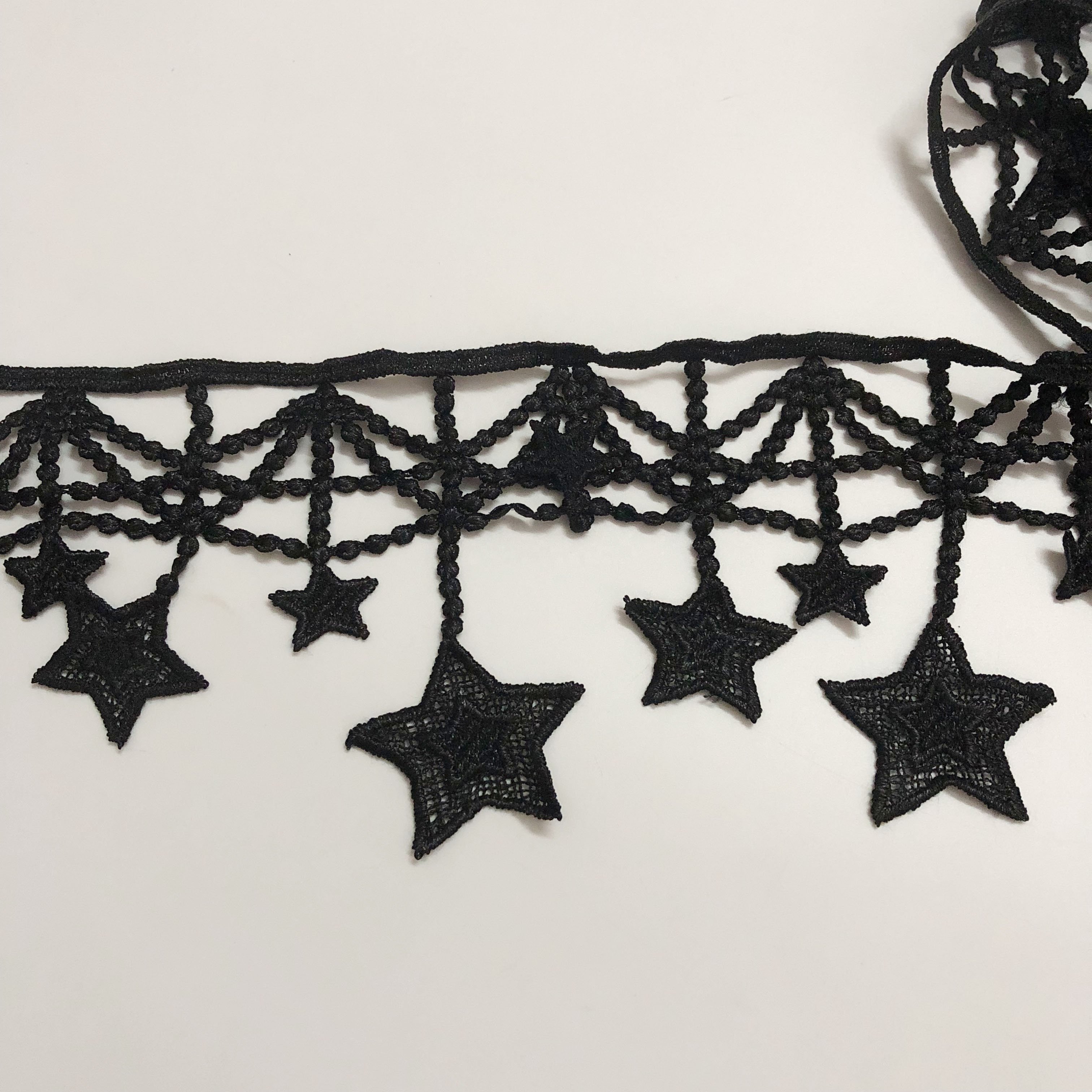 Factory manufacture star style water soluble lace trim embroidery LT2286B