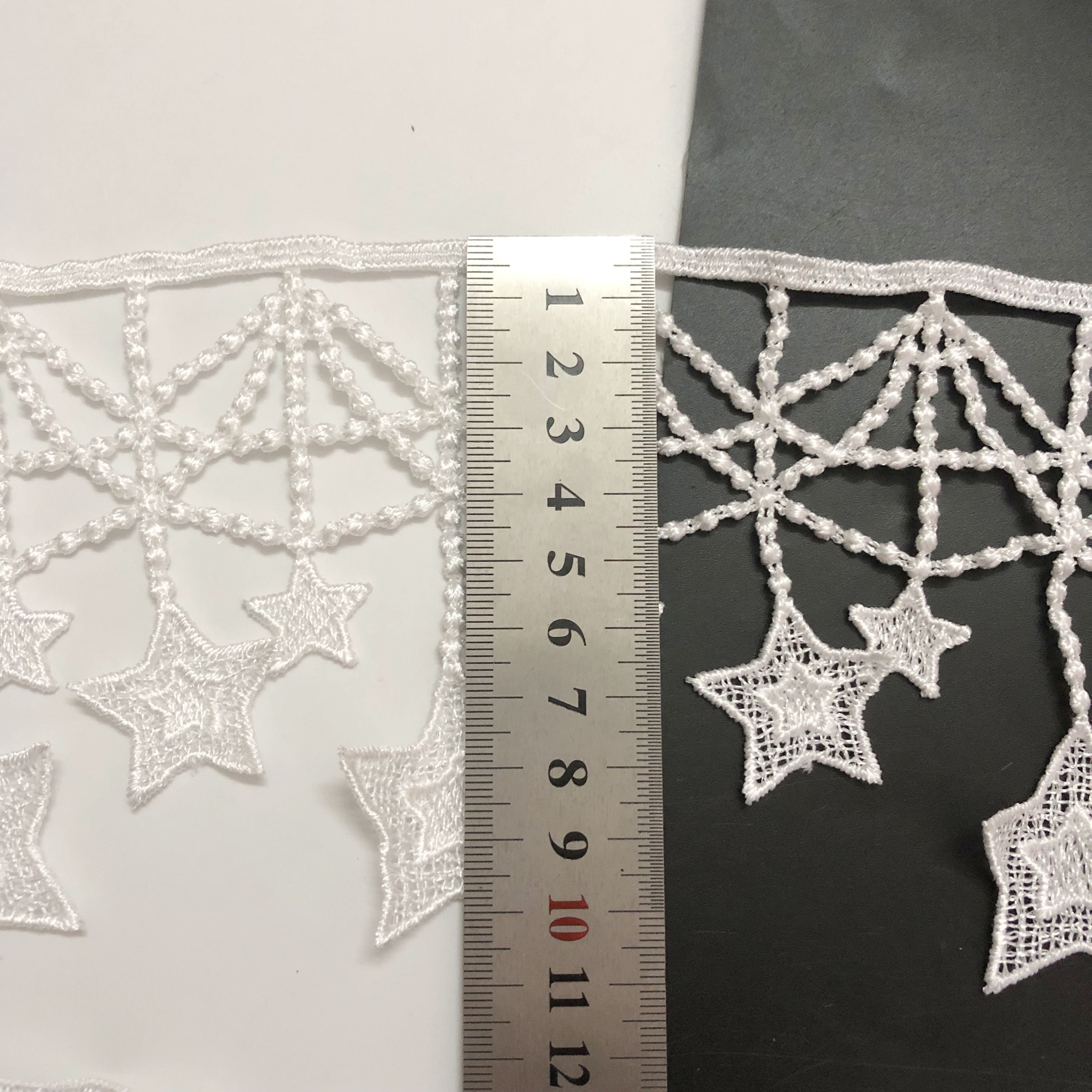 Factory manufacture star style water soluble lace trim embroidery LT2286B
