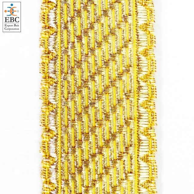 6-7mm Gold Braid Lace Wholesale Uniform Ranks Pants Decoration Sequin Fabric French Braid for Uniforms Epaulette Shoulder Board