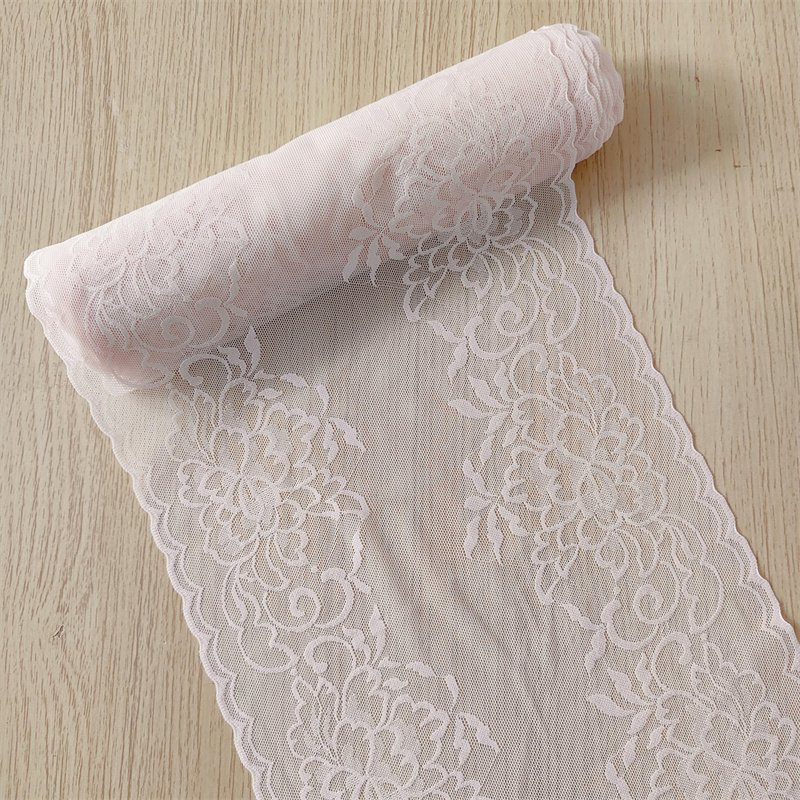 DINGC16 23cm Stretch elastic Lace Trim Floral Lace Fabric Elastic Lace Ribbons for Crafts and Gift Wrapping Decorating