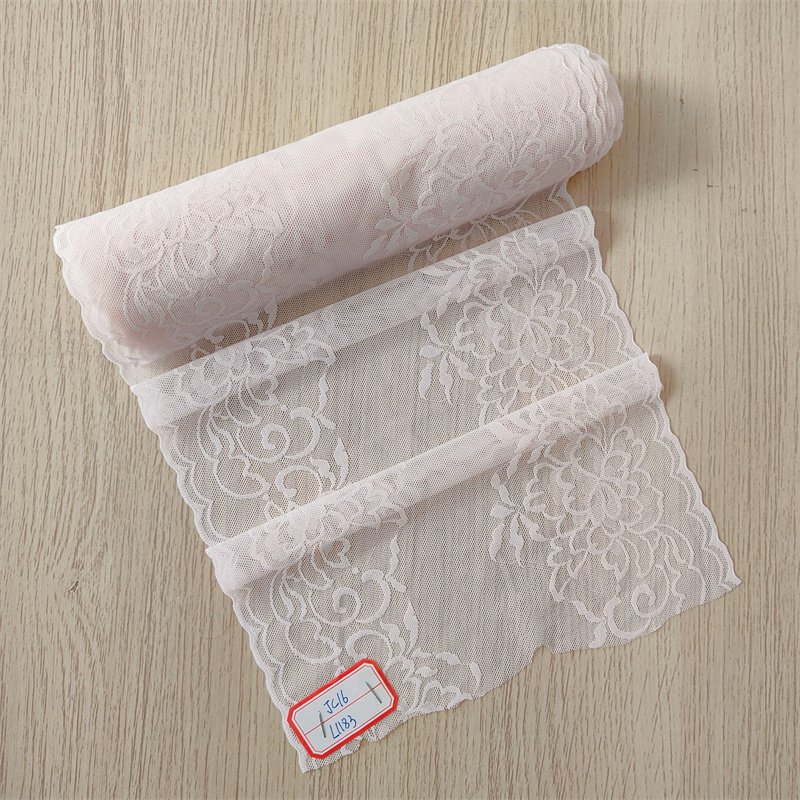 DINGC16 23cm Stretch elastic Lace Trim Floral Lace Fabric Elastic Lace Ribbons for Crafts and Gift Wrapping Decorating