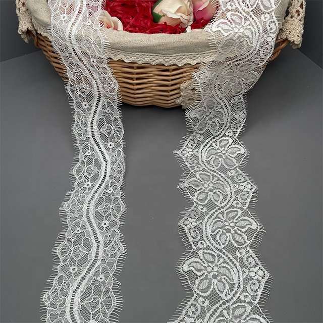 TUTON Custom French Guipure Bridal Width Eyelash Lace Trim For Dress