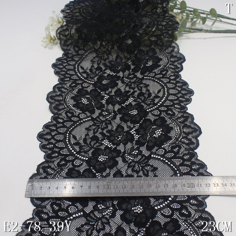 23cm fancy design lingerie lace french stretch elastic underwear lace trim for women