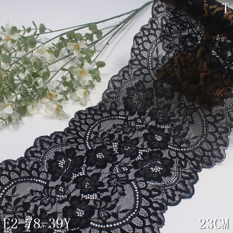 23cm fancy design lingerie lace french stretch elastic underwear lace trim for women