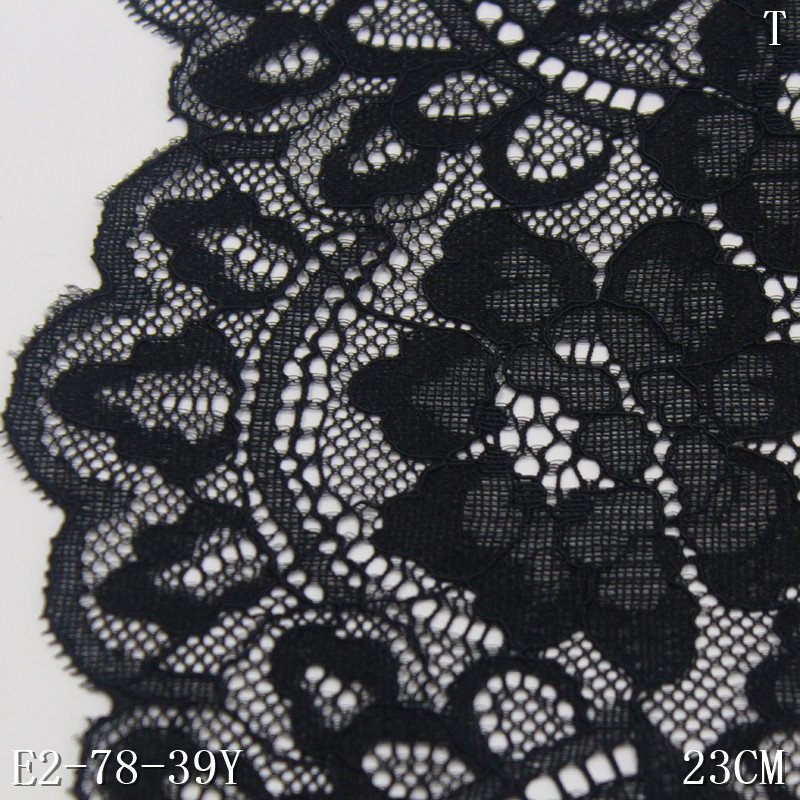 23cm fancy design lingerie lace french stretch elastic underwear lace trim for women